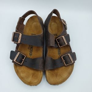 Birkenstocks Milano brown leather sandals